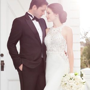 NEW Martina Liana Illusion Racerback Wedding Dress